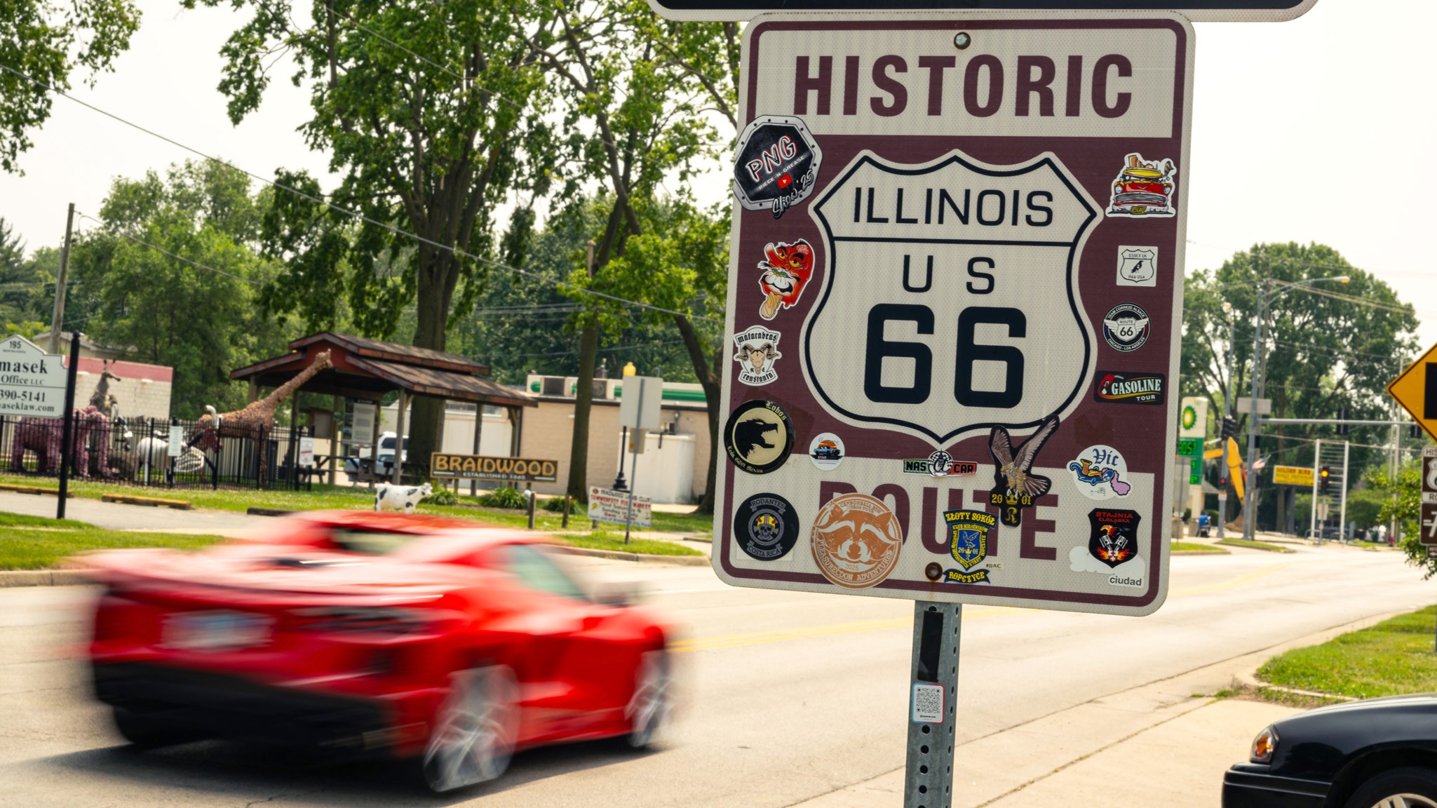 001 2025 HOT ROD Power Tour East Day Two 2 Route 66 Illinois Joliet dragway Cruise
