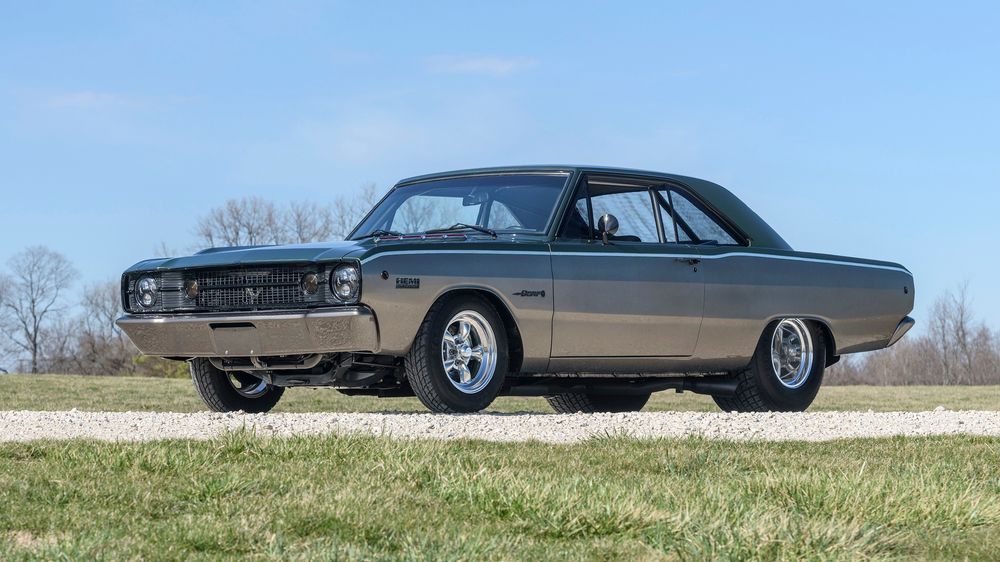 002 1968 dodge dart hemi pro street mecum auction front