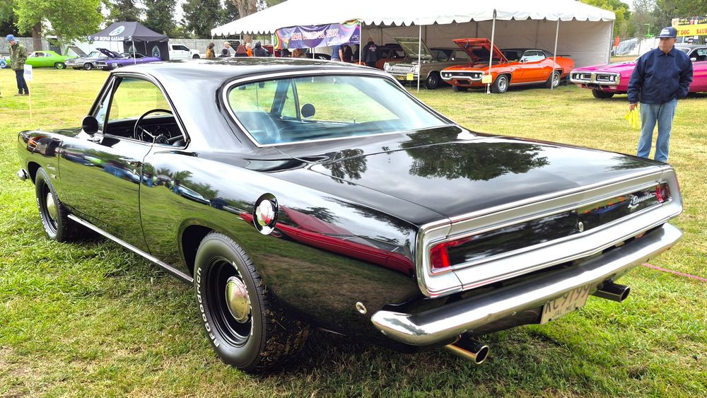 002 1968 plymouth barracuda left rear