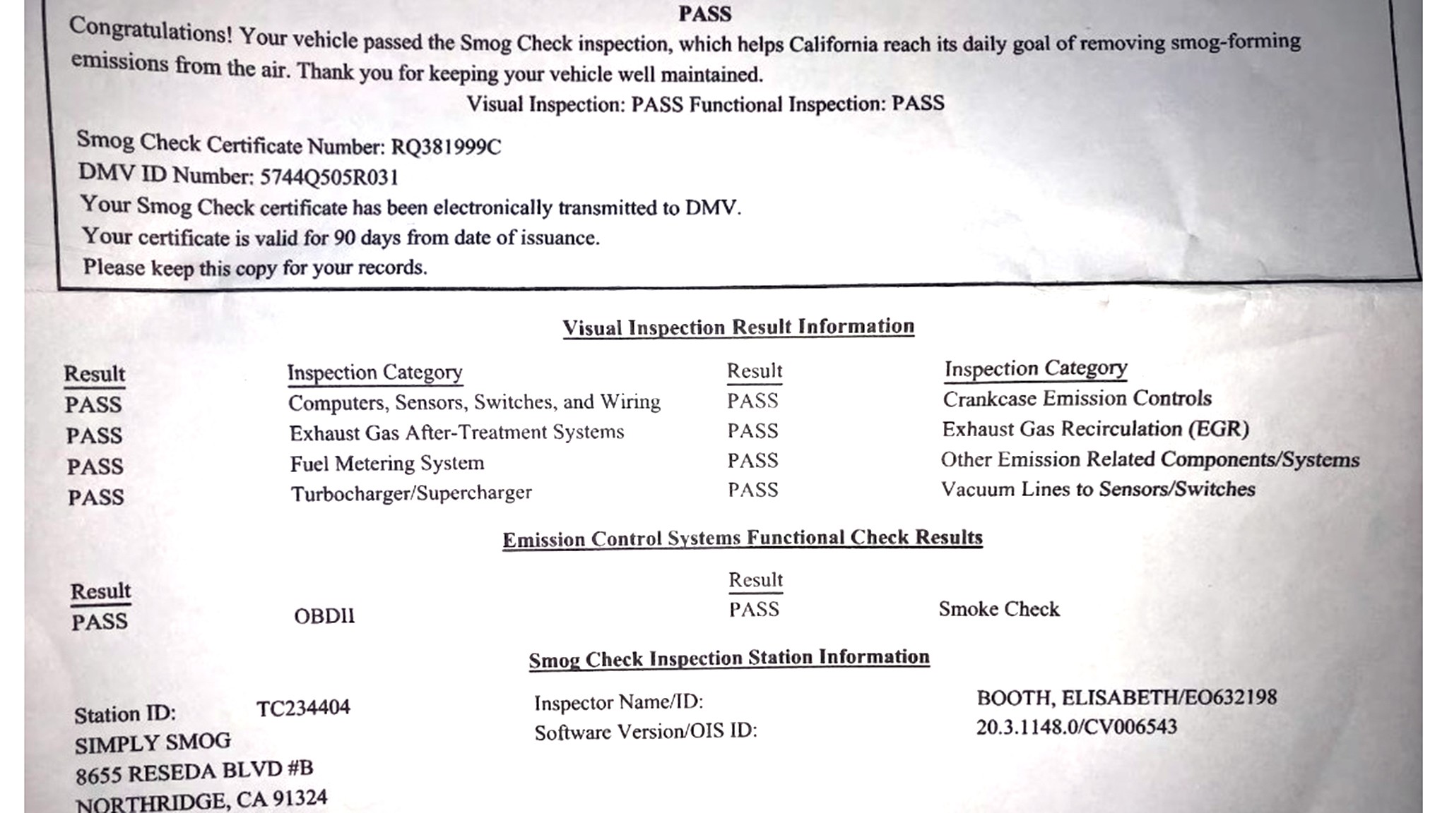 004 leno law senate bill 712 advances through california senate appropriations committee smog certificate